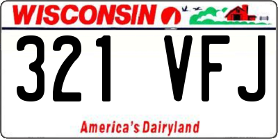 WI license plate 321VFJ