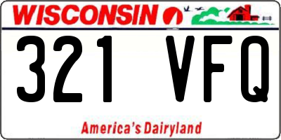 WI license plate 321VFQ