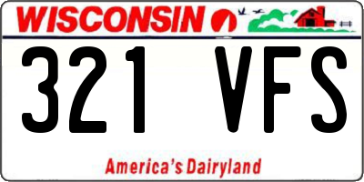 WI license plate 321VFS
