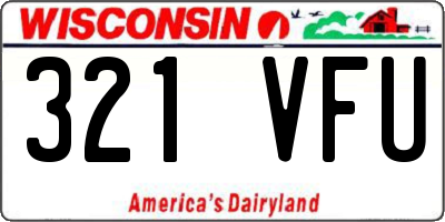 WI license plate 321VFU
