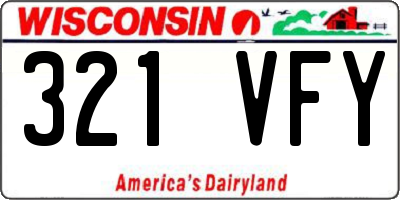 WI license plate 321VFY