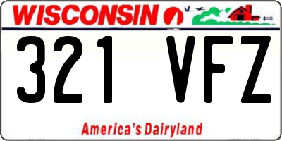WI license plate 321VFZ