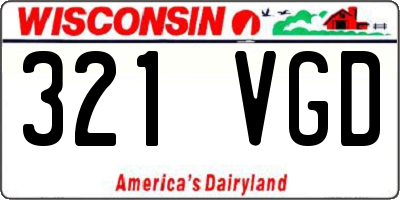 WI license plate 321VGD