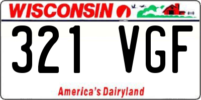 WI license plate 321VGF
