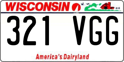 WI license plate 321VGG