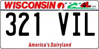 WI license plate 321VIL