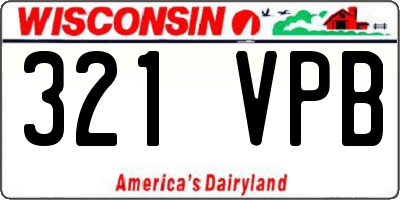 WI license plate 321VPB