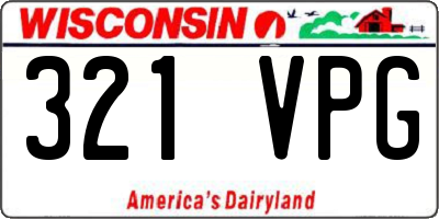 WI license plate 321VPG