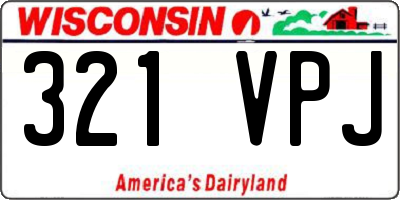 WI license plate 321VPJ