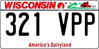 WI license plate 321VPP