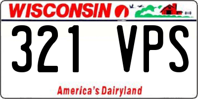 WI license plate 321VPS