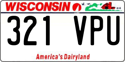 WI license plate 321VPU