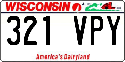 WI license plate 321VPY