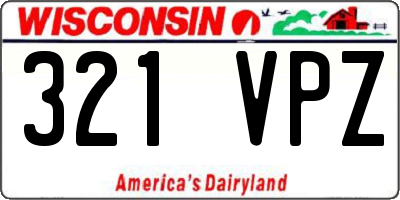 WI license plate 321VPZ