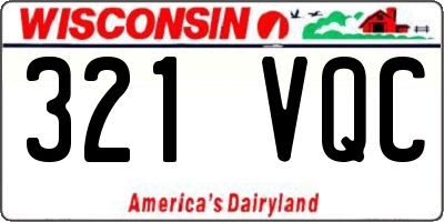 WI license plate 321VQC