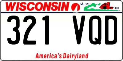 WI license plate 321VQD