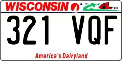 WI license plate 321VQF