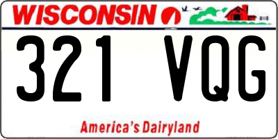 WI license plate 321VQG
