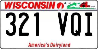 WI license plate 321VQI
