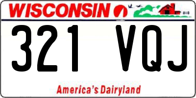 WI license plate 321VQJ