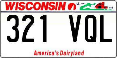WI license plate 321VQL