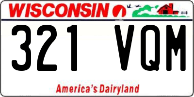 WI license plate 321VQM