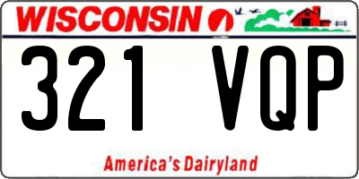 WI license plate 321VQP