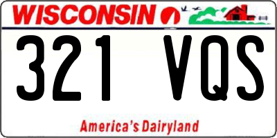 WI license plate 321VQS