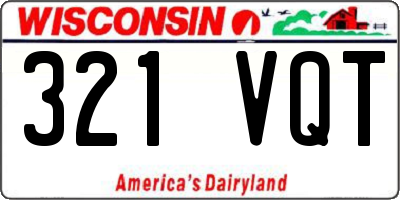 WI license plate 321VQT