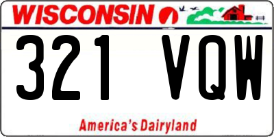 WI license plate 321VQW