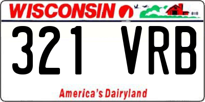 WI license plate 321VRB