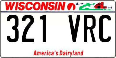 WI license plate 321VRC