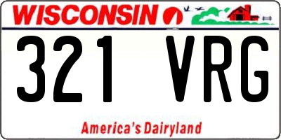 WI license plate 321VRG