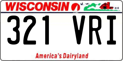 WI license plate 321VRI