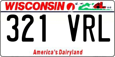 WI license plate 321VRL