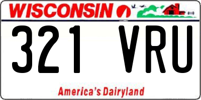 WI license plate 321VRU