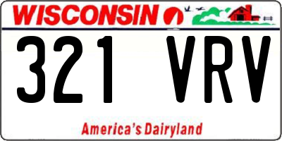 WI license plate 321VRV
