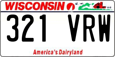 WI license plate 321VRW
