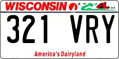 WI license plate 321VRY