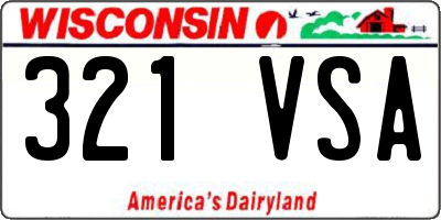 WI license plate 321VSA