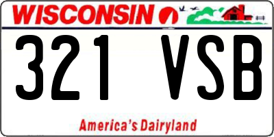WI license plate 321VSB
