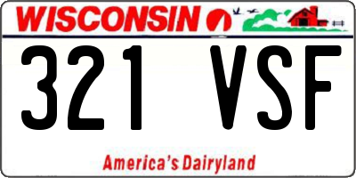 WI license plate 321VSF