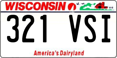 WI license plate 321VSI