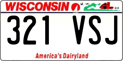 WI license plate 321VSJ