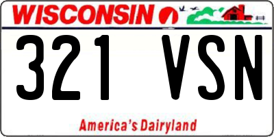 WI license plate 321VSN