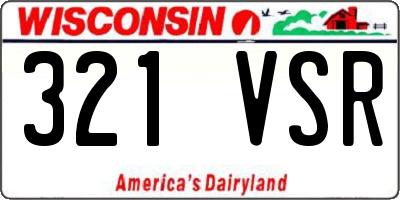 WI license plate 321VSR