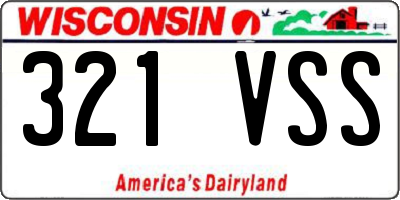 WI license plate 321VSS