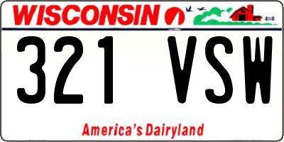 WI license plate 321VSW