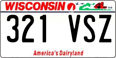 WI license plate 321VSZ