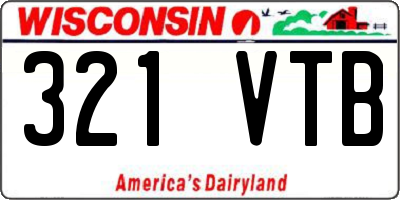 WI license plate 321VTB